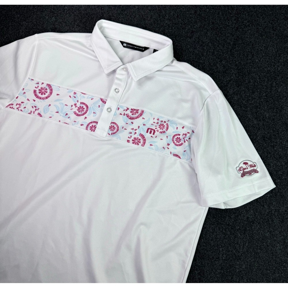 Travis Mathew Pete Dye's Walk Shirt Polo Performance Mens L Golf Country Club